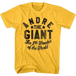 Andre The Giant Men&#39;s T-shirt The 8th Wonder of the World Tee Famous Wrestling Merch Legend Wrestler Top WrestleMania Champion Shirt