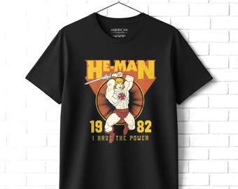 He-Man Men's T Shirt I Have the Power 1982 Retro Cartoon Tees