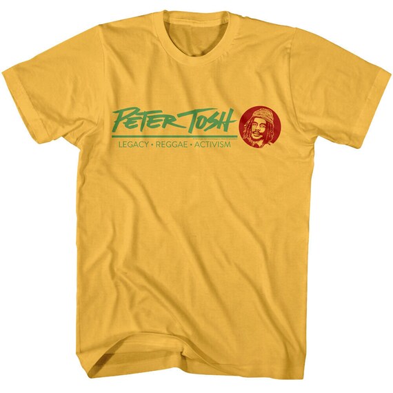 PETER TOSH T-shirt Jamaican Style Legacy Reggae Activism Golden 