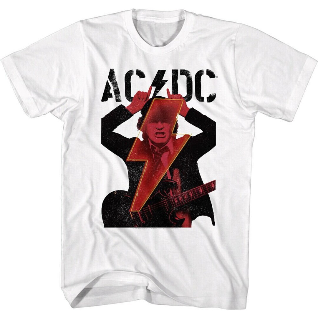 AC/DC T-shirt Angus Young Devil Horns Graphic Tees - Etsy