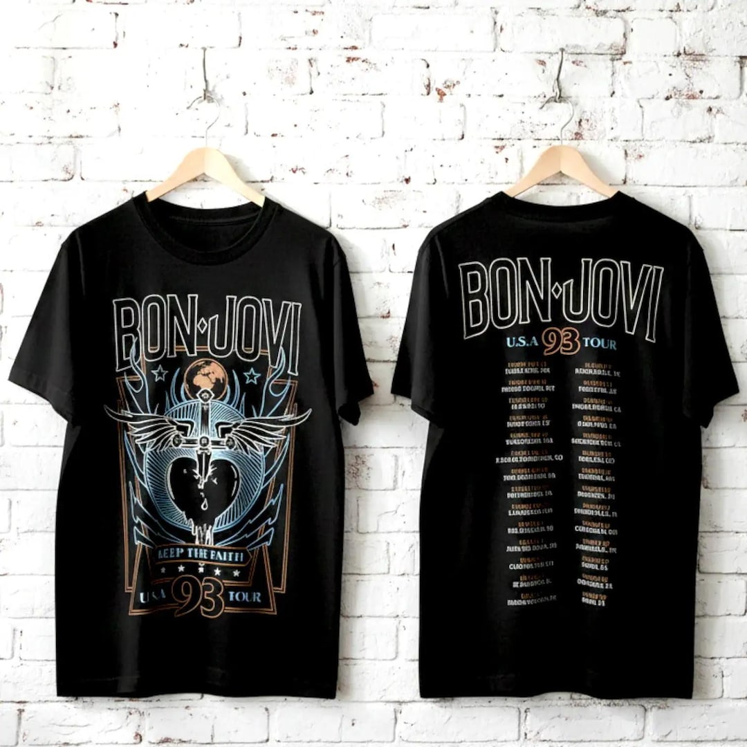Bon Jovi Keep the Faith 1993 USA Tour Tee - Vintage Rock Band