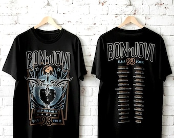 Bon Jovi Keep the Faith 1993 USA Tour Tee - Vintage Rock Band Concert Merch