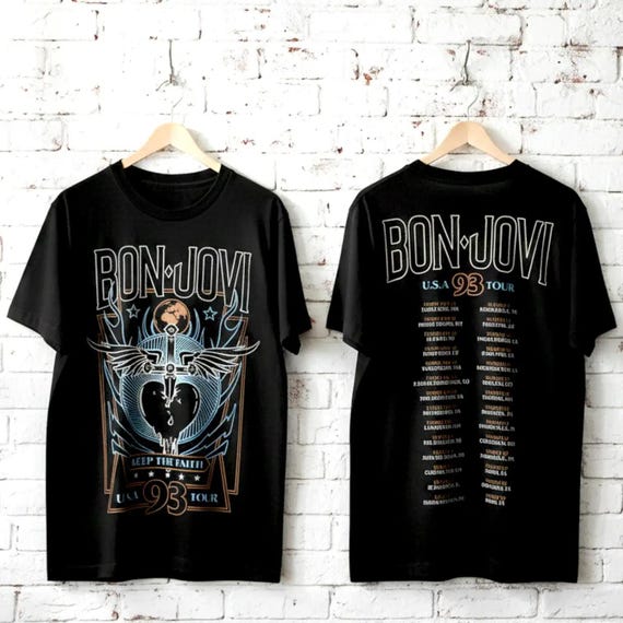 Bon Jovi Keep the Faith 1993 USA Tour Tee - Vintage Rock Band