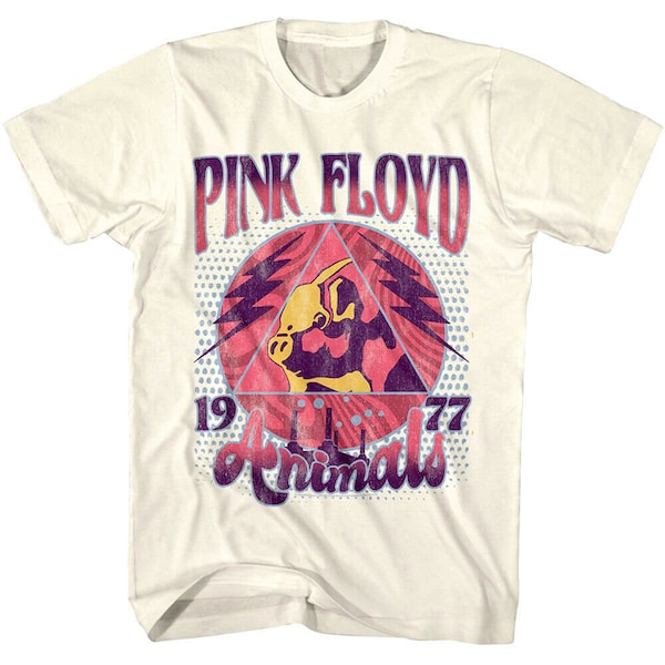 Pink Floyd Animals 1977 Rock and Roll Shirt Pink Floyd Prism Pig Vintage T-shirt Psychedelic Band Album Concert Tour Floyd Music Fan