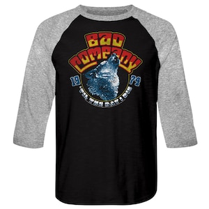Bad Company Raglan T-Shirt Wolf Head 74 Til the Day I Die Men&#39;s Graphic Tee Supergroup Rock Band Concert Tour Merch Baseball Shirt