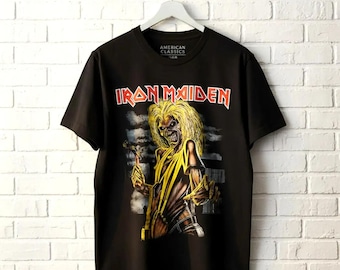 Mens 2XL Tshirt Iron Maiden Sanctuary Killers Eddie Logo Band Tee