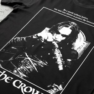 THE CROW T-Shirt World Without Justice Eric Draven Quote Tees image 2
