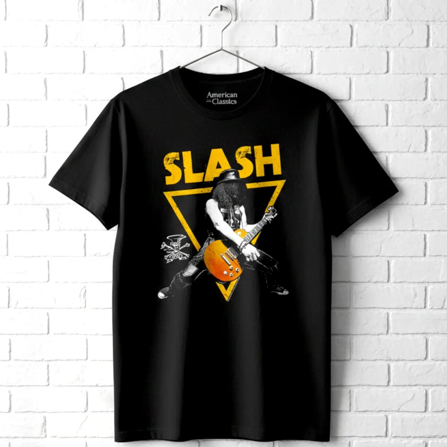 Slash Graphic Tee, Signature Gold Guitar, Vintage Rock (men