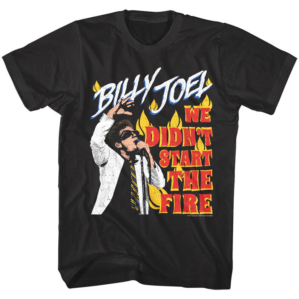 Billy Joel T-shirt We Didn't Start the Fire Men's Graphic Tee