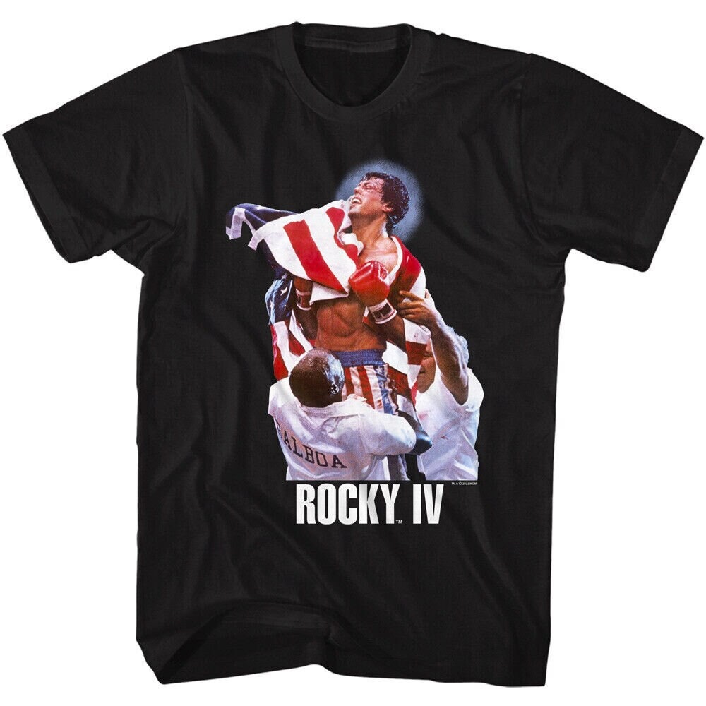 Rocky IV Shirt Victory Halo Balboa Boxing Champion Retro Tees 