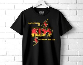Kiss T Shirt Return of Dynasty Tour 1979 Vintage Graphic Tees