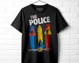 Officially Licensed the Police Black Shirt – Vintage Artwork Photo