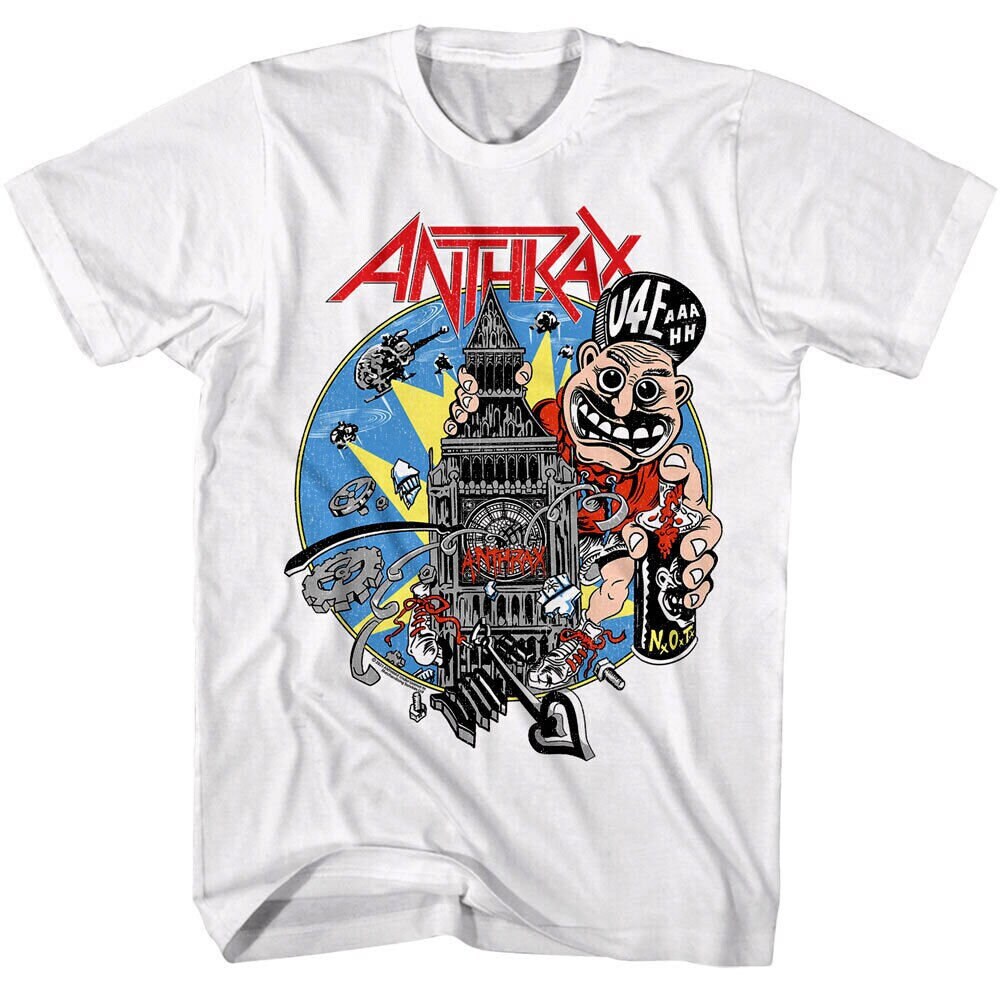 Anthrax Band T-Shirt Not Man Big Ben London Poster Graphic Tees