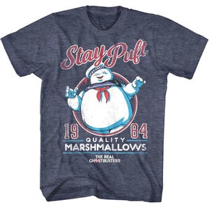 Camiseta del Hombre Malvavisco Stay Puft, Camiseta gráfica de Los Cazafantasmas reales de 1984