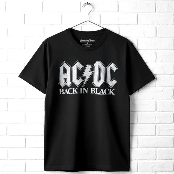 AC/DC Back in Black Album Tracklist T-shirt: Vintage Concert Style