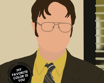 The Office Dwight Funny Printable Pdf Adult Coloring Sheet / Dwight ...
