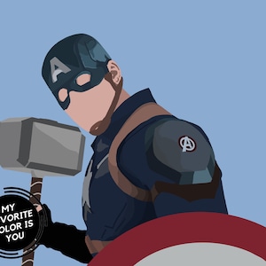 Captain America Digital Print