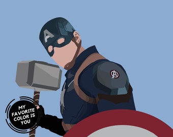 Captain America Digital Print