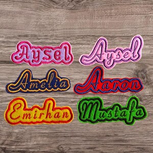 Personalised Embroidered Name Patch: Iron-On or Sew-On Custome Text Label