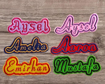 Iron-On or Sew-On Custom Patch, Name,Text, Label, Embroidery, Personalised
