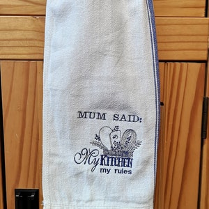 Custom Chef Kitchen Towel: Embroidered French Vintage Style