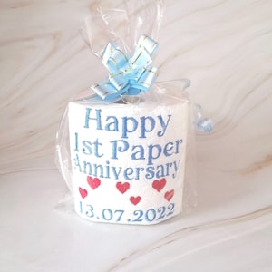 1st Paper Anniversary Gift, Novelty Gift, Embroider Toilet Paper, First Wedding Anniversary Gift, Anniversary Gift, Handmade Novelty Gift