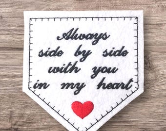 Applique Patch for Memory Bear Cushion, Embroidered Memory Blanket Patch, Sew on Patch, Handmade