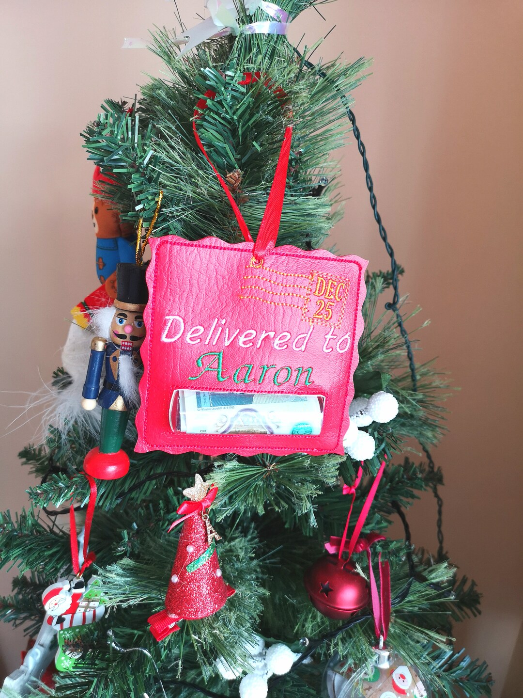 Christmas Money Holder, Personalised Christmas Money Holder, Christmas