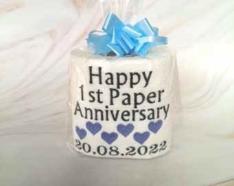 1st Paper Anniversary Gift, Paper Anniversary Gift, Embroider Toilet Paper, First Wedding Anniversary Gift, Anniversary Gift