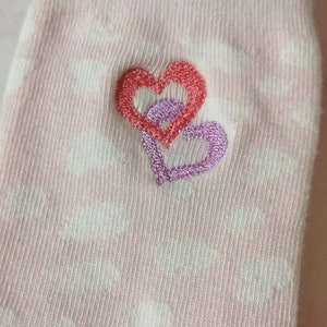 Cute Pink Socks Sister Birthday Gift, Ankle Socks, Socks with Hearts image 4