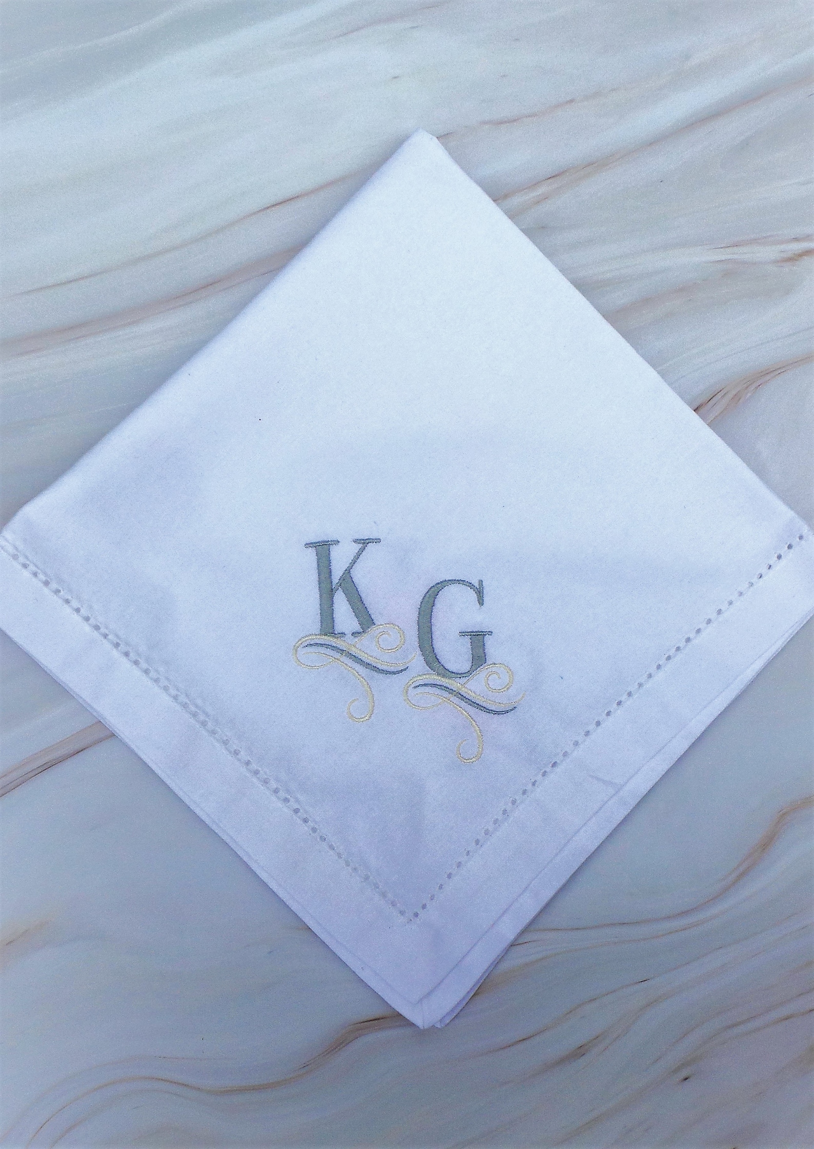 Personalised Napkins Embroidered Cotton Hemstitched Wedding Etsy