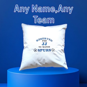 Personalised Tottenham Hotspur Cushion: Embroidered Football Gift