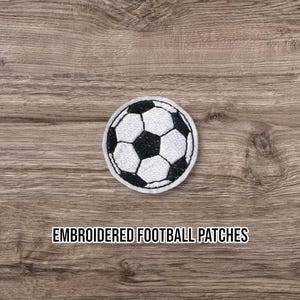 Embroidered Football Patch: Iron-On or Sew-On Patches, Small Football Tag, Badge, Labels