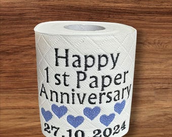 1st Paper Anniversary Gift, Paper Anniversary Gift, Embroider Toilet Paper, First Wedding Anniversary Gift, Anniversary Gift