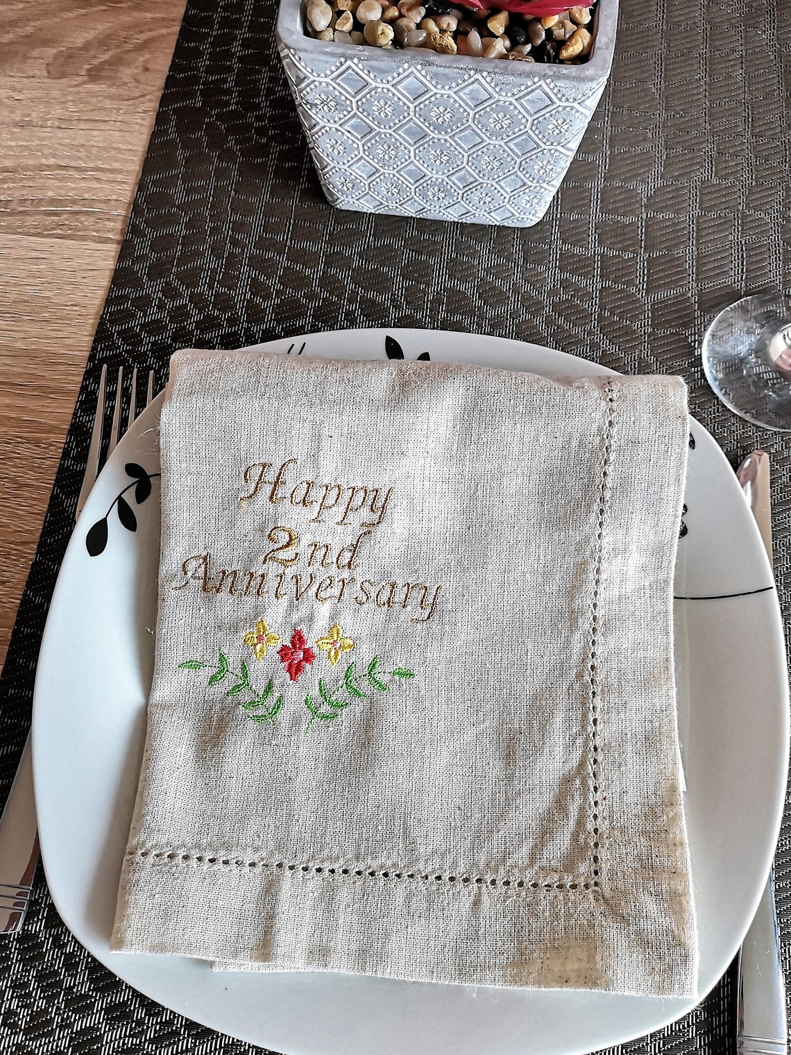 Second Cotton Wedding Anniversary Gift In UK 2nd Wedding Etsy