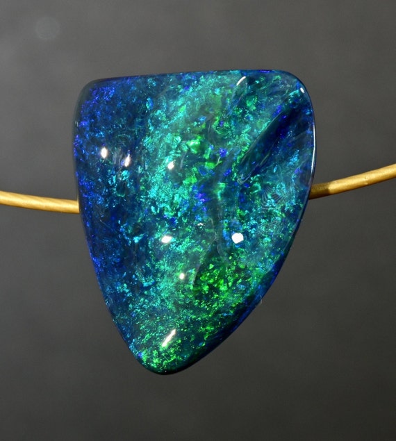 Natural Genuine Black Opal Blue Green Flash Lightning Ridge Etsy