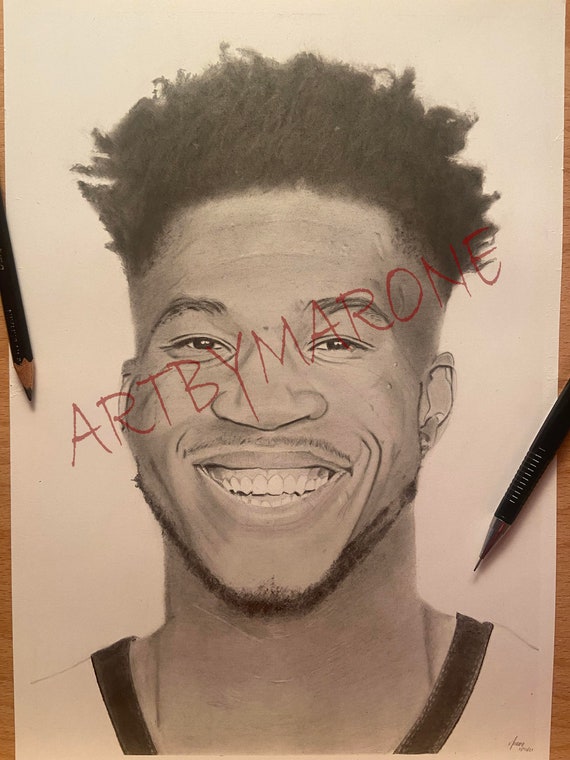NBA Superstar, Giannis Antetokounmpo. Done just with pencil. : r