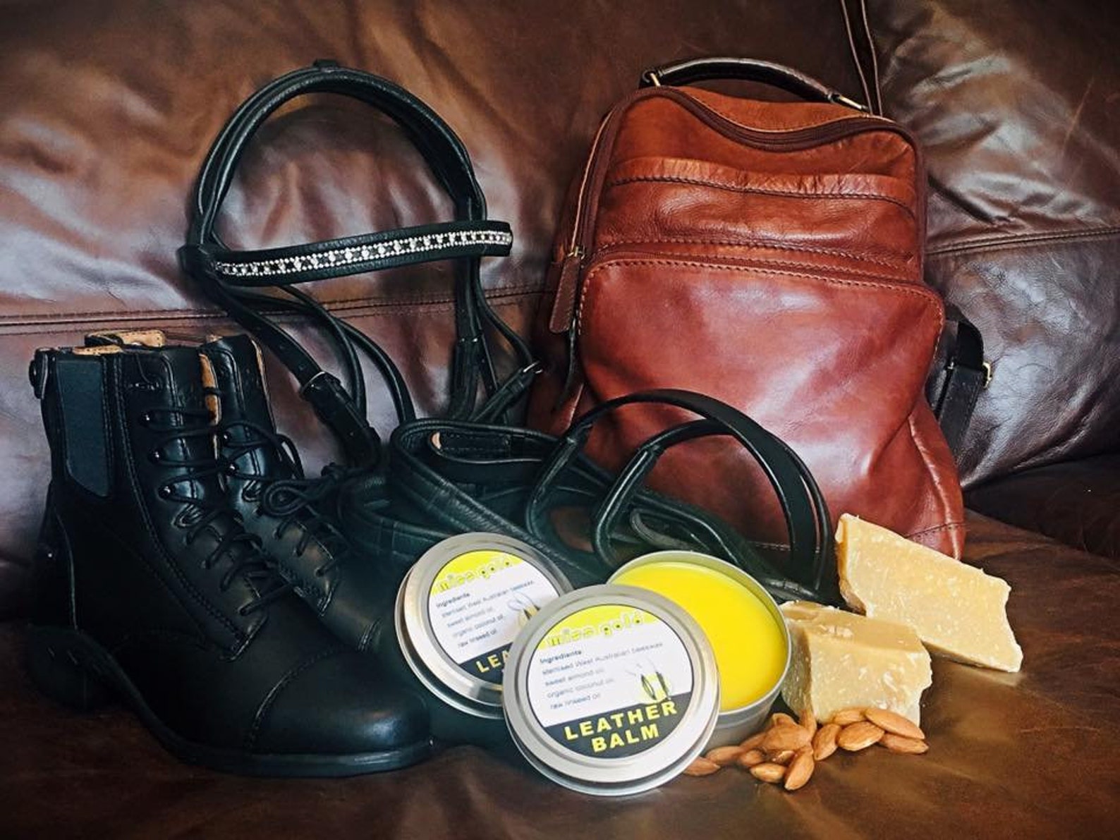 Leather balm / beeswax leather balm Etsy