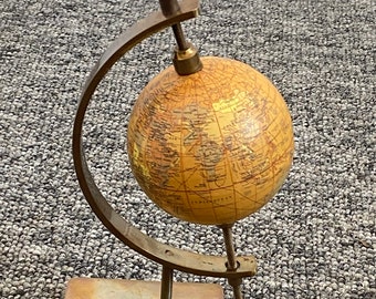 Brass Antique World Map Nautical Globe With Base Handmade Vintage Beautiful Home or Office Décor