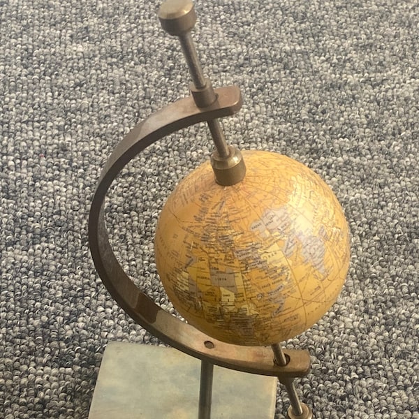Brass Antique World Map Nautical Globe With Base Handmade Vintage Beautiful Home Décor uk stock uk seller