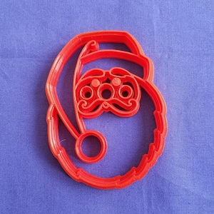Christmas Cookie Cutter Santa Face 3D Printed With Food Safe Plastic Colors May Vary