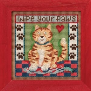 Mill Hill Counted Cross Stitch Kitty Paws 2013 Spring Series Buttons & Beads
