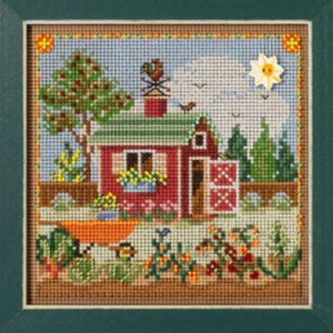 Mill Hill Potting Shed Counted Cross Stitch Kit 2023 Buttons & Beads Spring