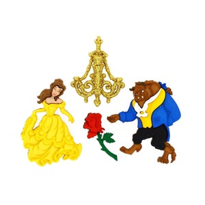 Dress It Up Buttons Disney Beauty and the Beast Jesse James Embellishments Shank-Back