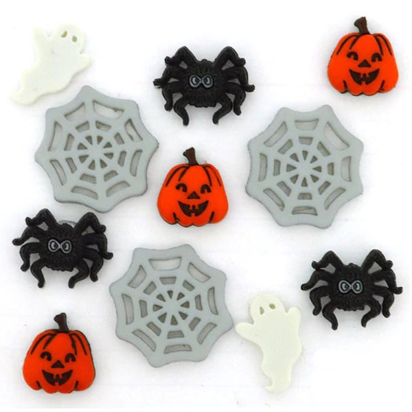 Dress It Up Buttons Halloween Things That Go Boo Jesse James Embellishments Shank-Back & Flat-Back