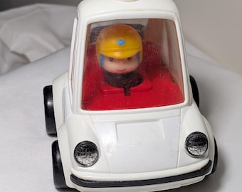 Voiture de police blanche Jimson vintage 1982 - Objet de collection rare - Mini Diecast 2,5