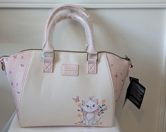 NEW Loungefly Disney Marie Aristocats Floral Butterfly Satchel Purse Bag