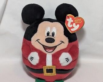 Ty Beanie Ballz - Disney Mickey Mouse Christmas Plush