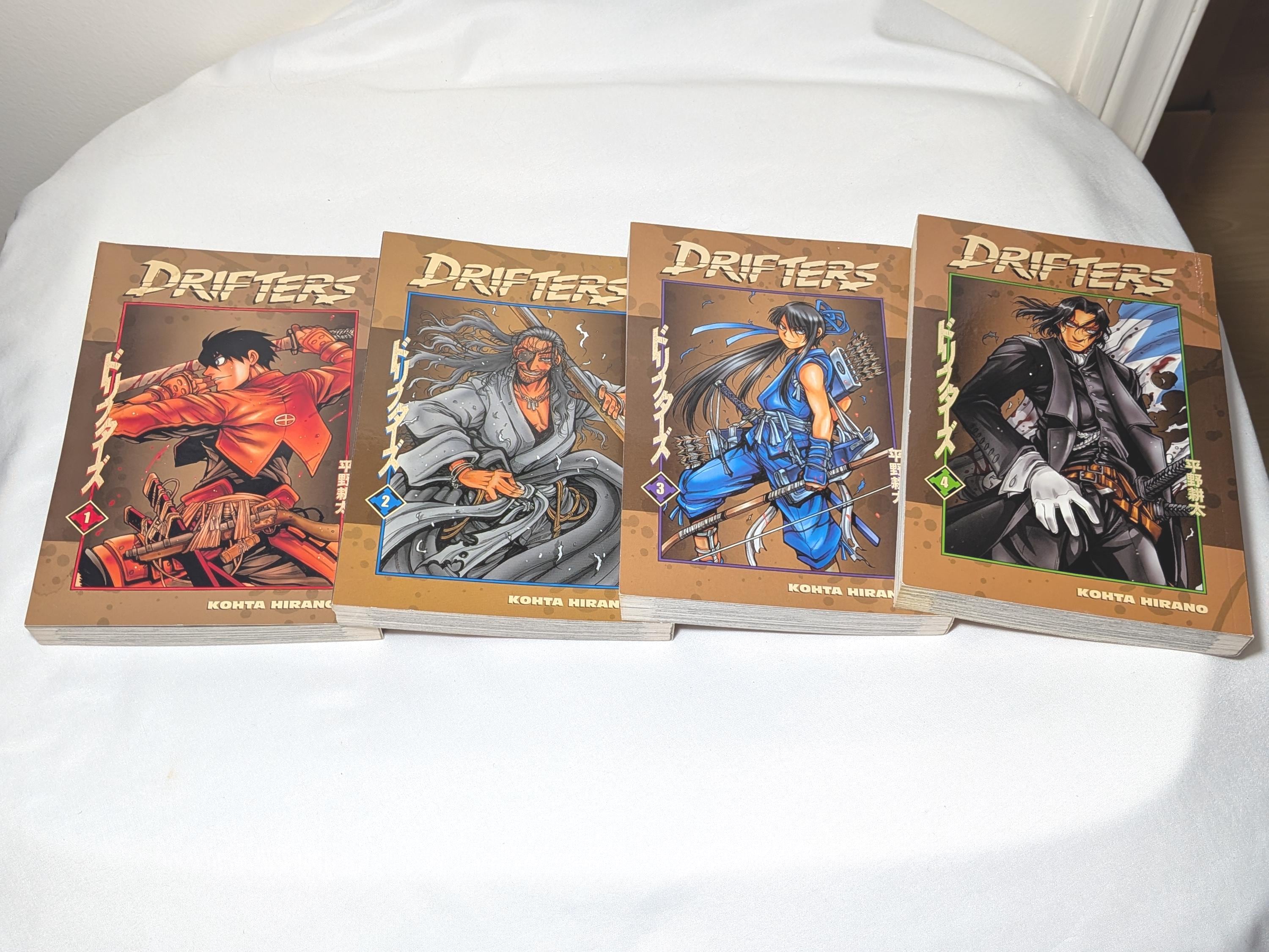 Drifters Manga Lot Vol. 1–4 by Kouta Hirano – English – Set of 4