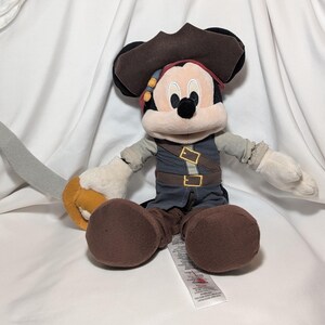 Disney Mickey Mouse Plush Jack Sparrow Pirates of the Caribbean Plush 13"